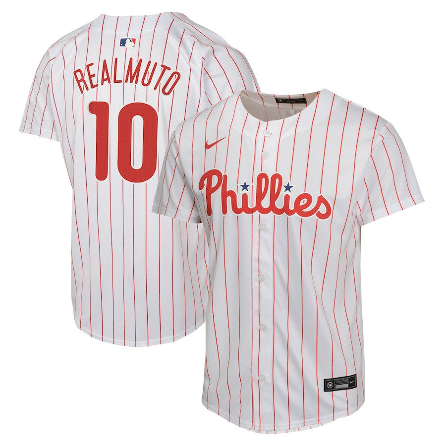 J.T. Realmuto 10 Philadelphia Phillies Home Game Player YOUTH Jersey - White