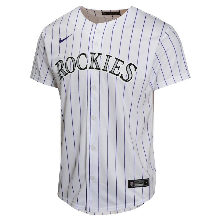 Charlie Blackmon 19 Colorado Rockies Home Game Player YOUTH Jersey - White
