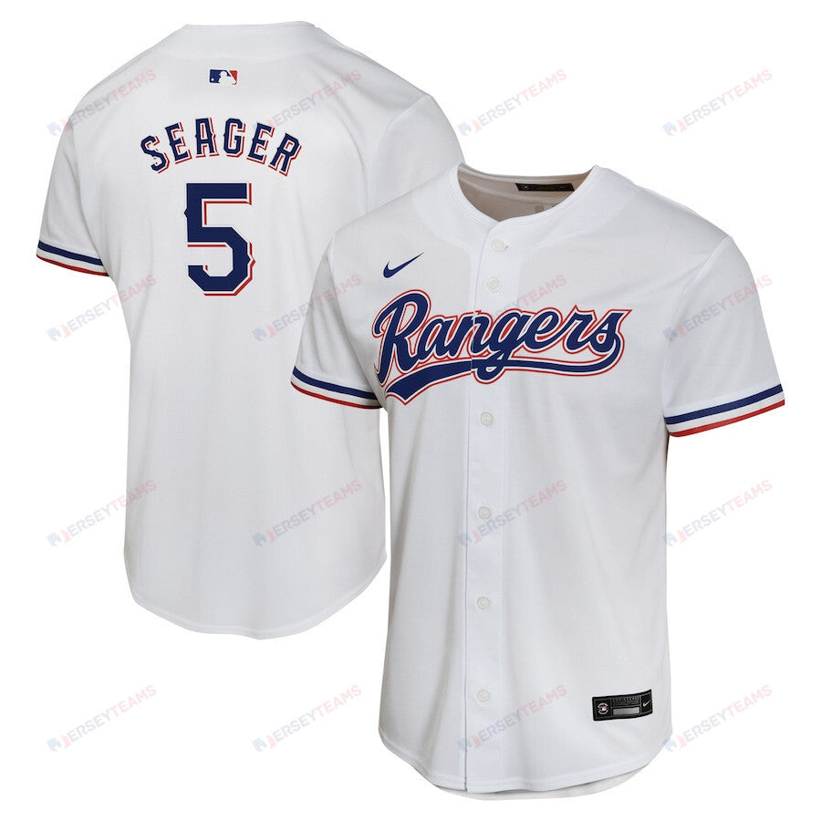Corey Seager 5 Texas Rangers Home Game Player YOUTH Jersey - White