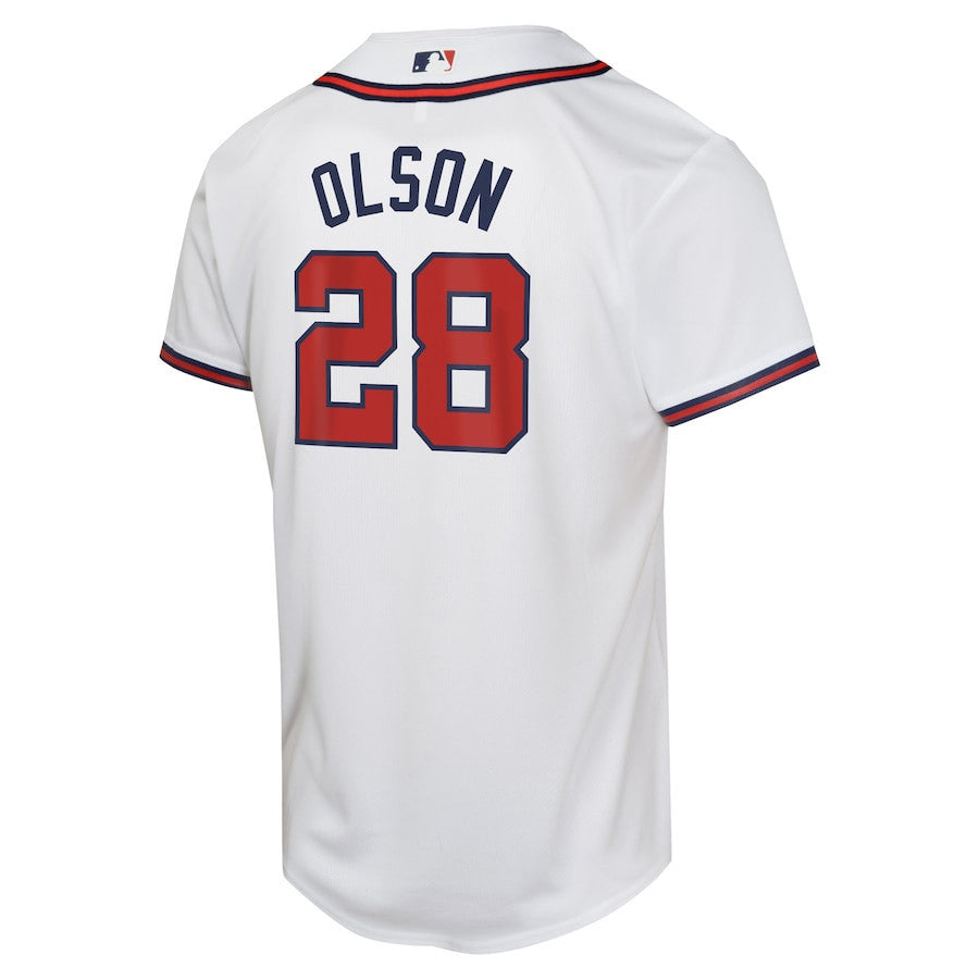 Matt Olson 28 Atlanta Braves Home Game Player YOUTH Jersey - White