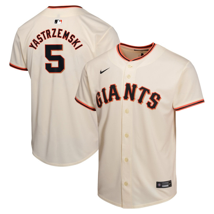 Mike Yastrzemski 5 San Francisco Giants Home Game Player YOUTH Jersey - Cream