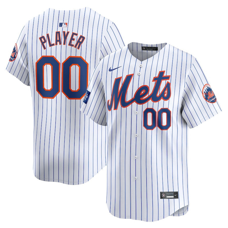 New York Mets 2024 MLB World Tour London Series Home Limited Custom Men Jersey - White