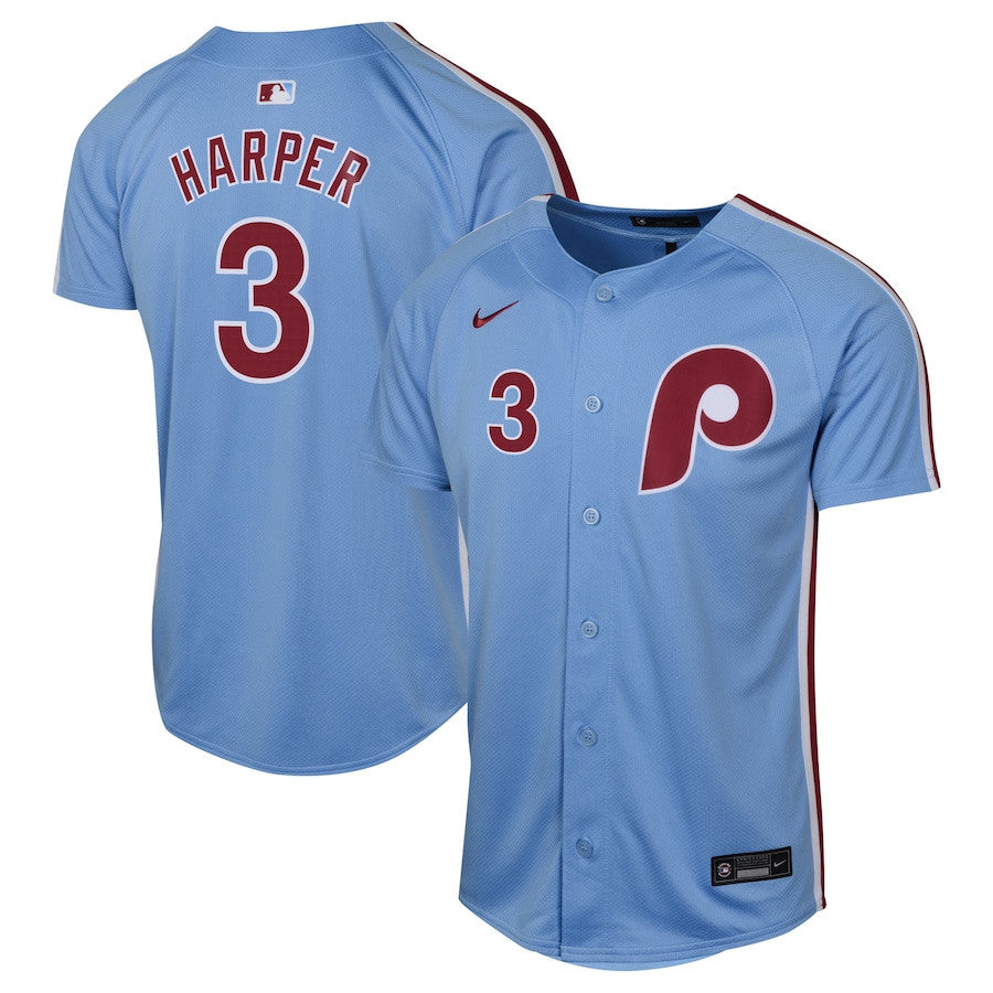 Bryce Harper 3 Philadelphia Phillies Alternate Limited YOUTH Jersey - Light Blue