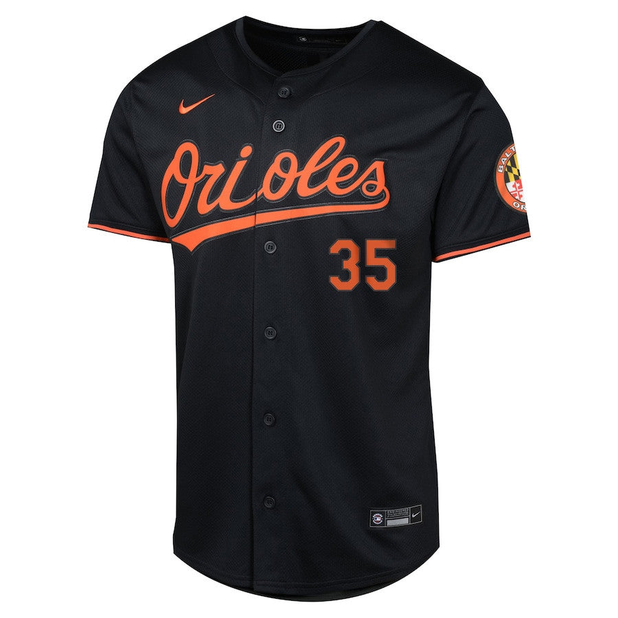 Adley Rutschman 35 Baltimore Orioles Alternate Limited YOUTH Jersey - Black