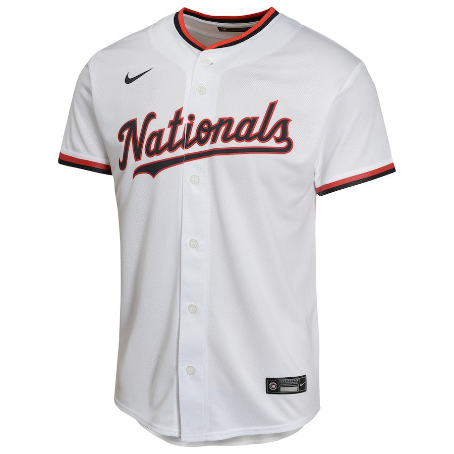 CJ Abrams 5 Washington Nationals Home Game YOUTH Jersey - White