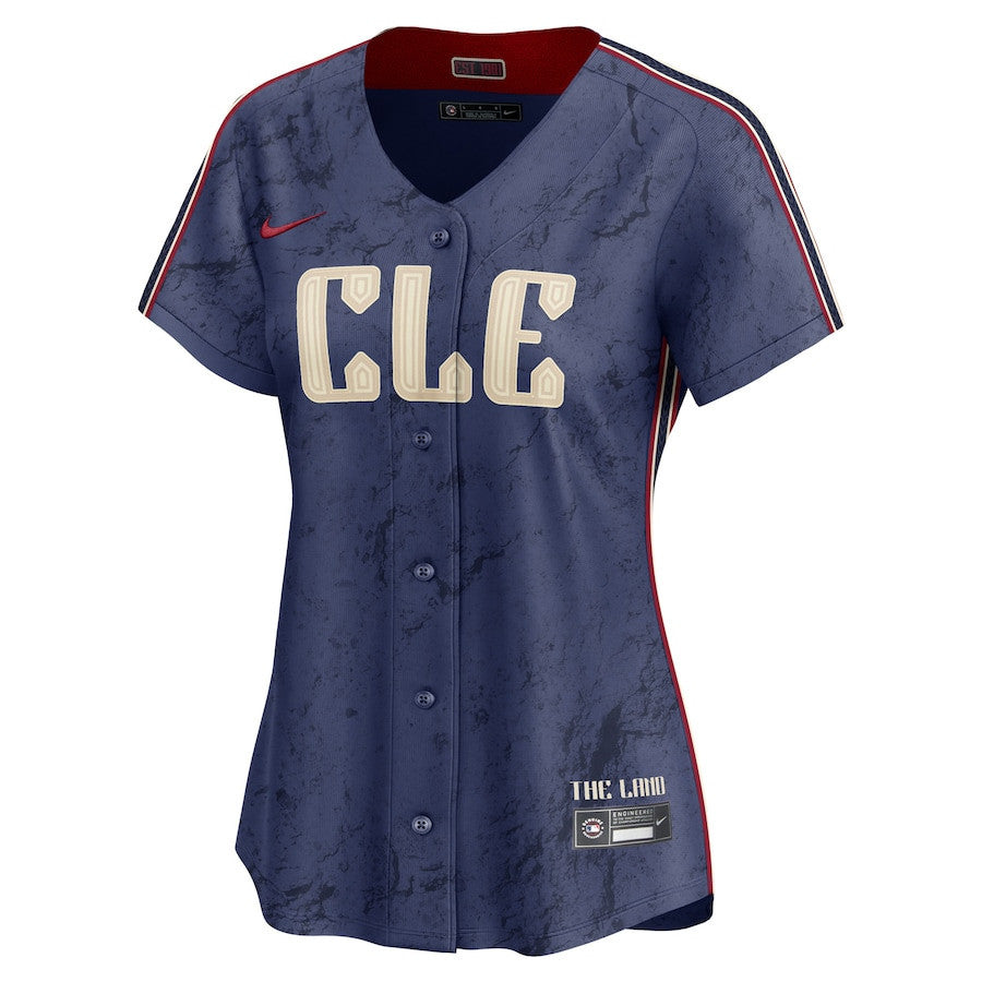 Shane Bieber 57 Cleveland Guardians 2024 City Connect Limited Women Jersey - Navy