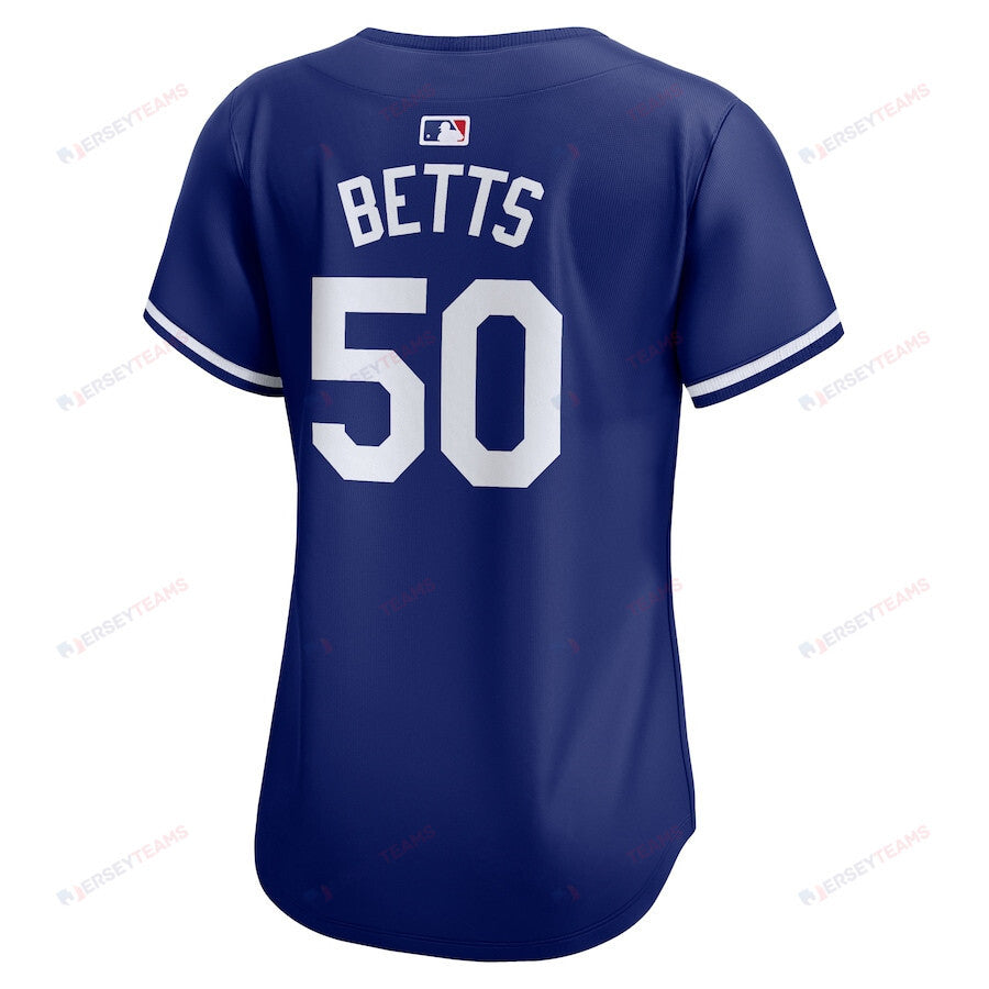 Mookie Betts 50 Los Angeles Dodgers Alternate Limited Women Jersey - Royal
