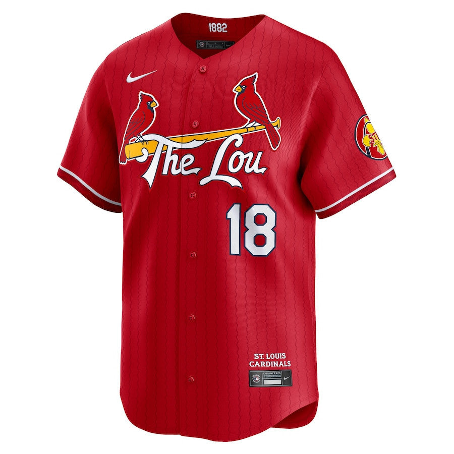 Jordan Walker 18 St. Louis Cardinals 2024 City Connect Limited Men Jersey - Red