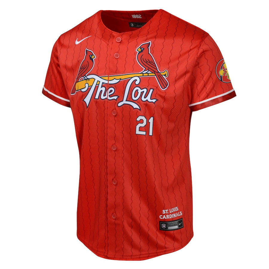 Lars Nootbaar 21 St. Louis Cardinals 2024 City Connect Limited YOUTH Jersey - Red