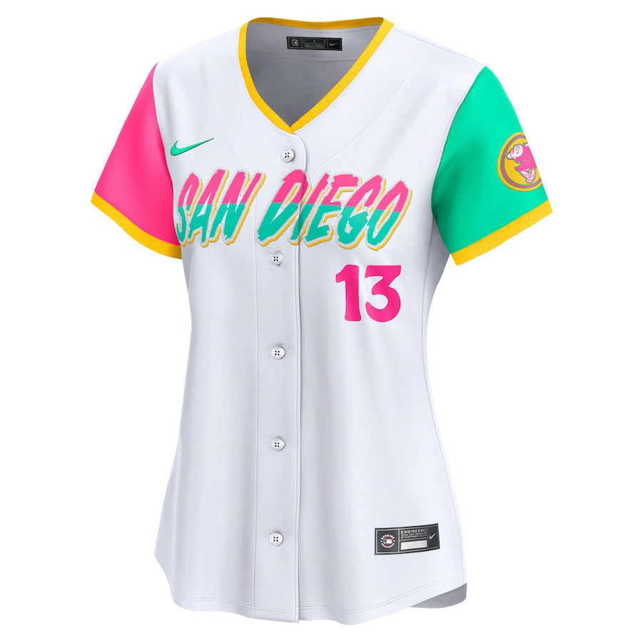 Manny Machado 13 San Diego Padres City Connect Limited Women Jersey - White