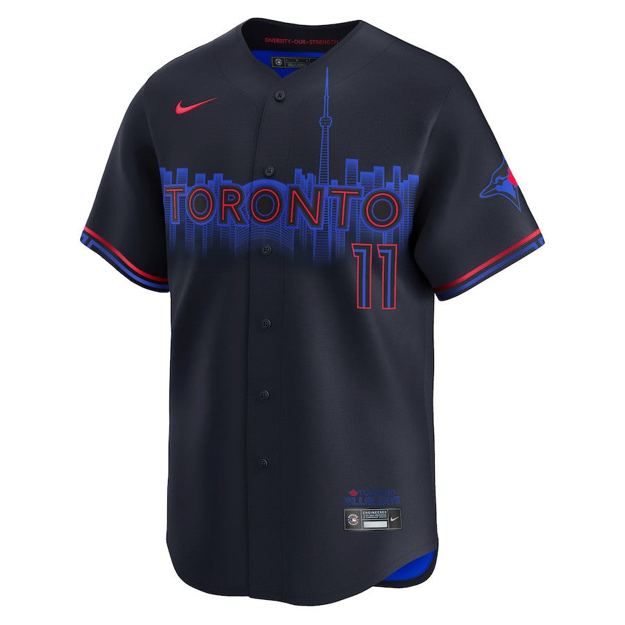 Bo Bichette 11 Toronto Blue Jays 2024 City Connect Limited Player Men Jersey - Black