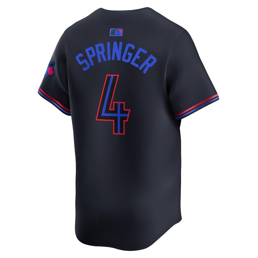 George Springer 4 Toronto Blue Jays 2024 City Connect Limited Player Men Jersey - Black