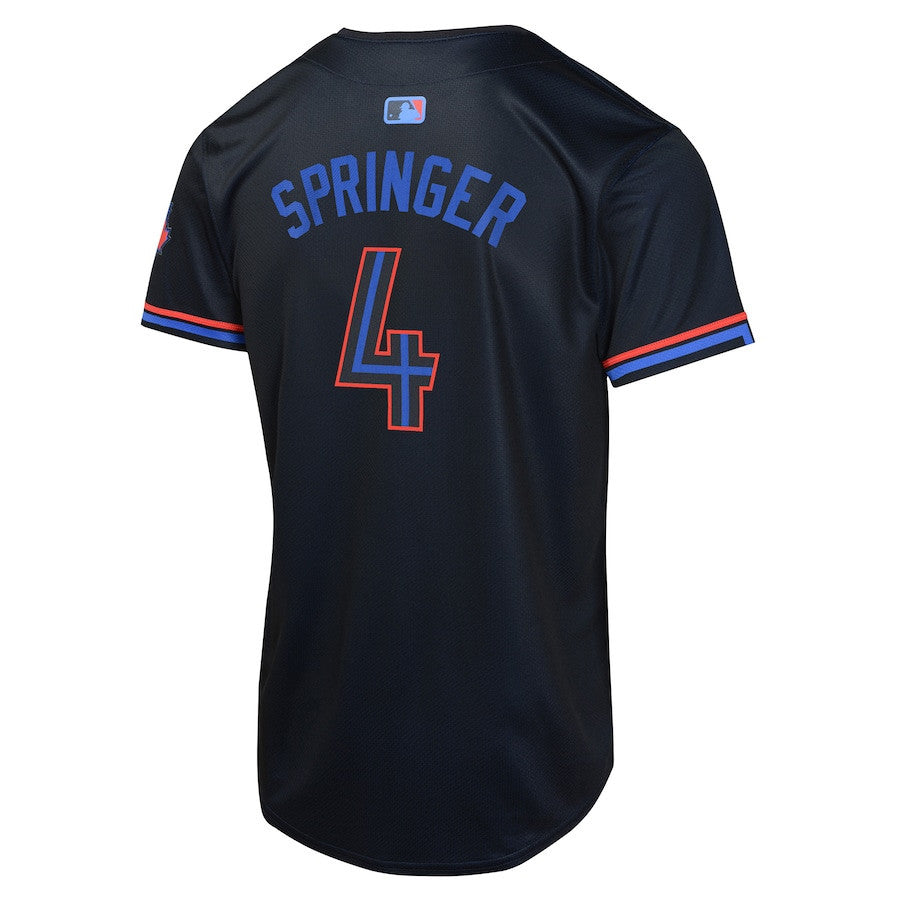 George Springer 4 Toronto Blue Jays 2024 City Connect Limited YOUTH Jersey - Navy