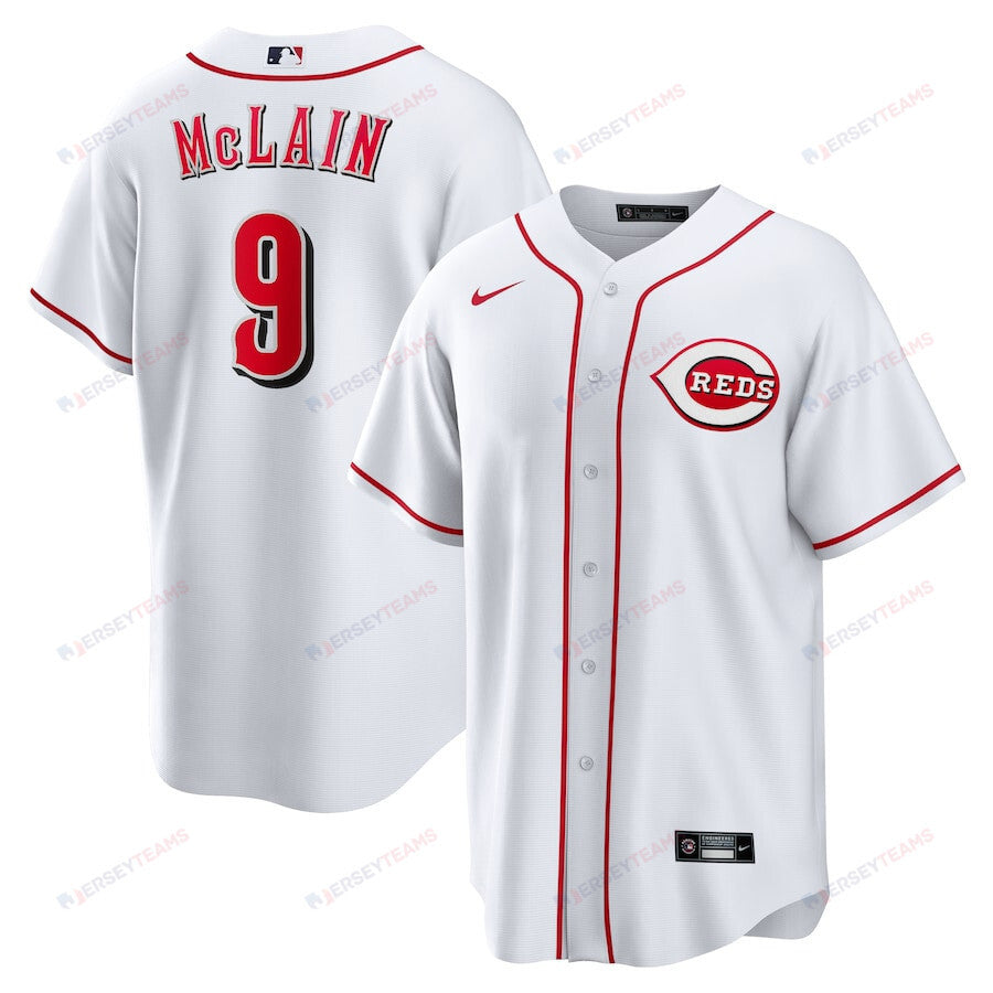 Matt McLain 9 Cincinnati Reds Home Men Jersey - White