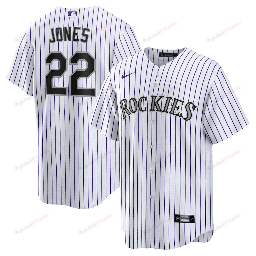 Nolan Jones 22 Colorado Rockies Home Men Jersey - White