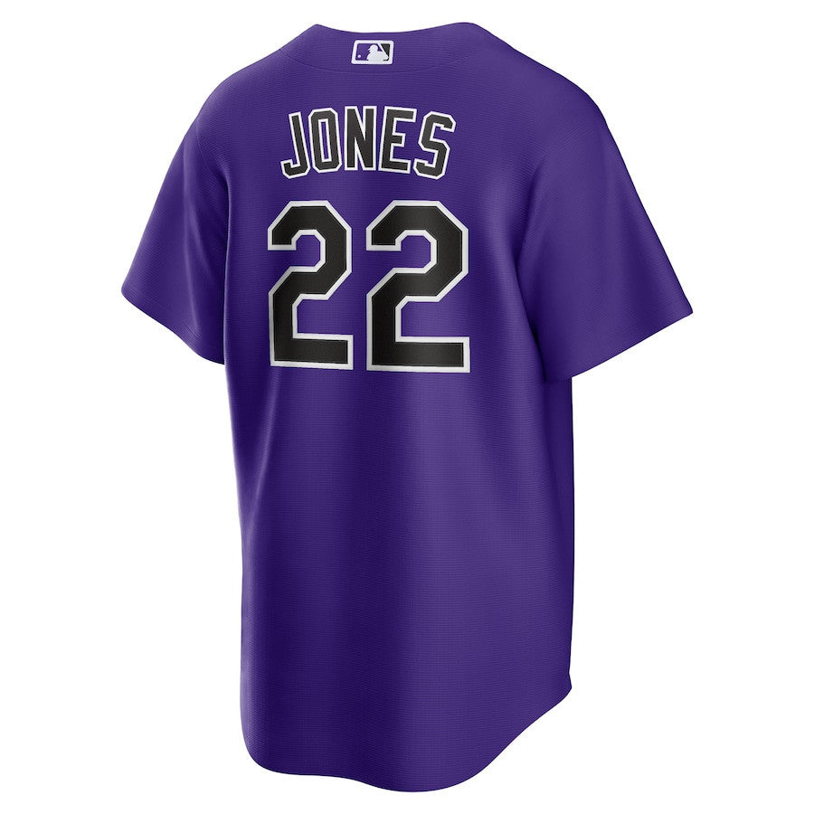 Nolan Jones 22 Colorado Rockies Alternate Men Jersey - Purple