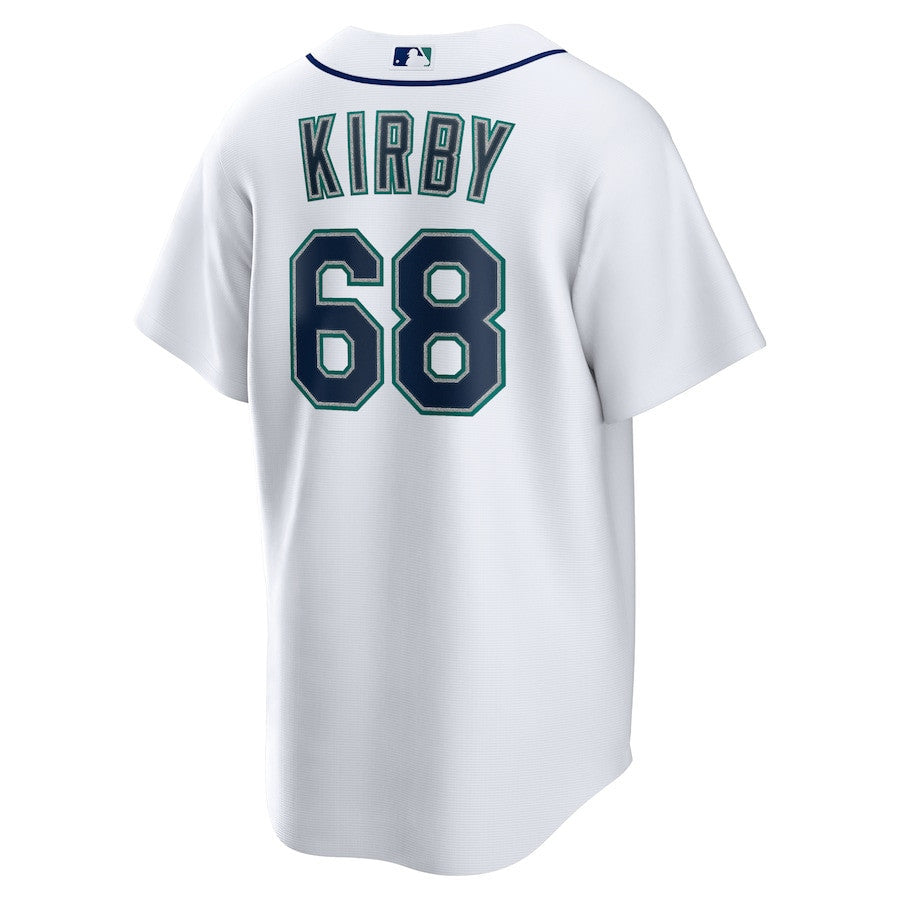 George Kirby 68 Seattle Mariners Home Men Jersey - White