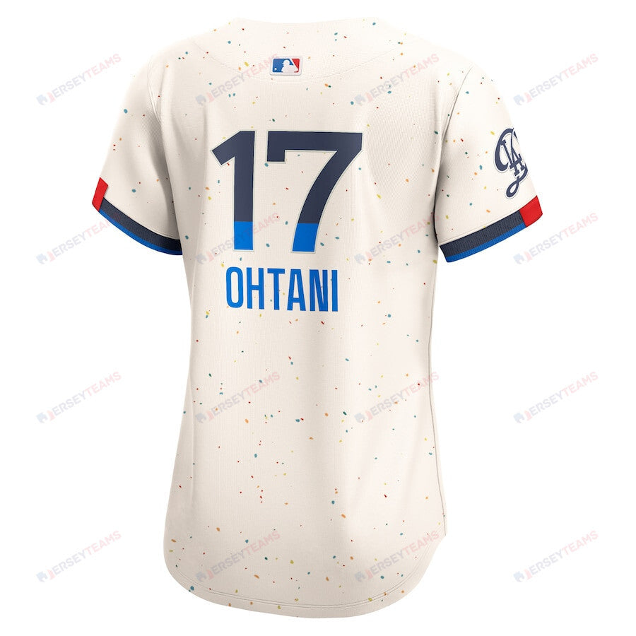 Shohei Ohtani 17 Los Angeles Dodgers 2024 City Connect Limited Women Jersey - Cream