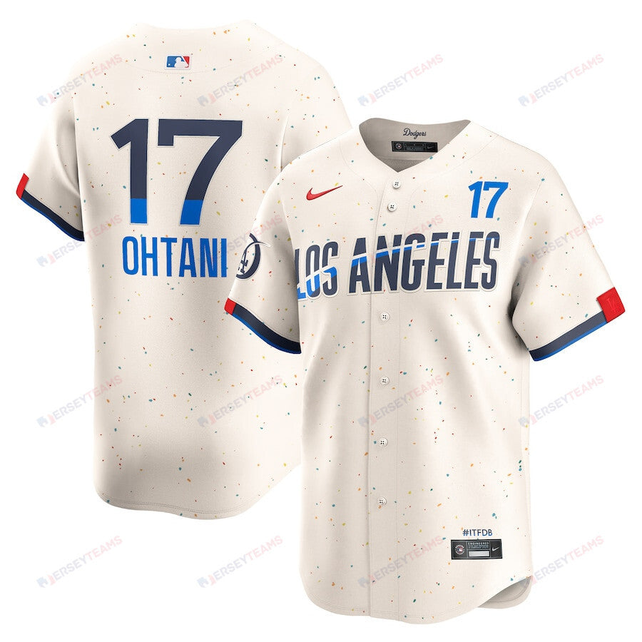 Shohei Ohtani 17 Los Angeles Dodgers 2024 City Connect Limited Men Jersey - Cream