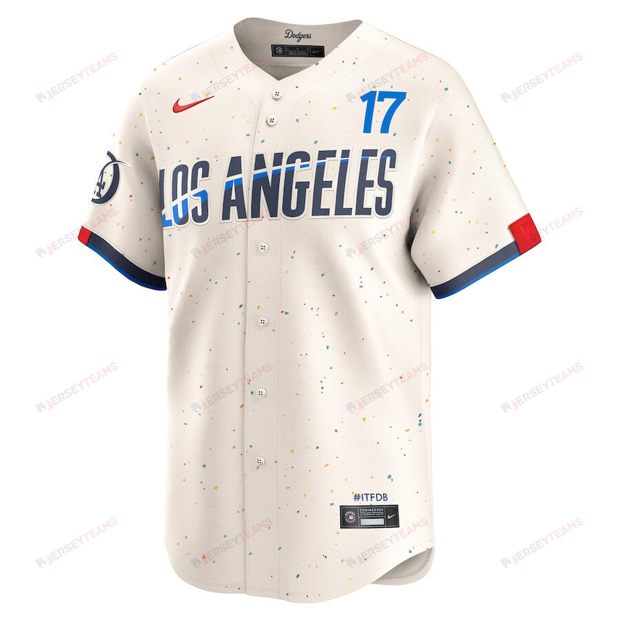 Shohei Ohtani 17 Los Angeles Dodgers 2024 City Connect Limited Men Jersey - Cream