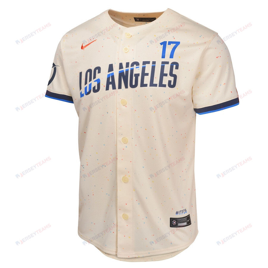 Shohei Ohtani 17 Los Angeles Dodgers 2024 City Connect Limited Youth Jersey - Cream