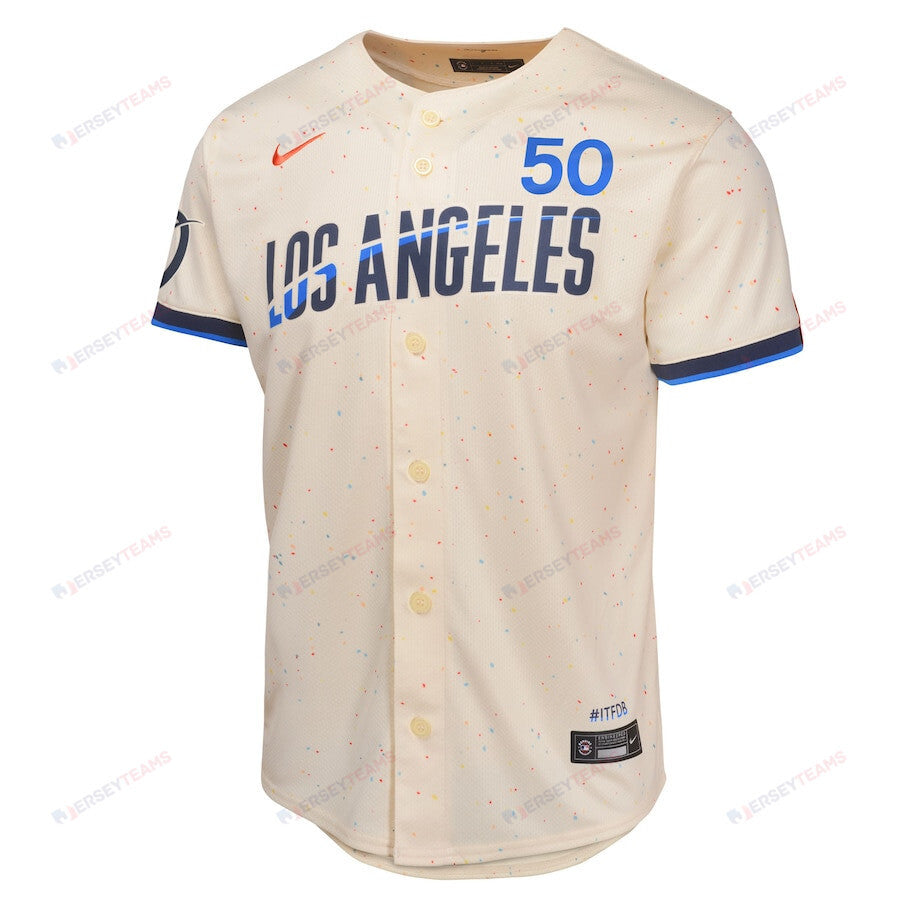 Mookie Betts 50 Los Angeles Dodgers 2024 City Connect Limited Youth Jersey - Cream