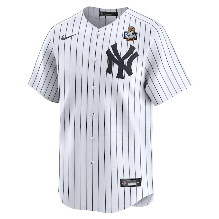 New York Yankees 2024 World Series Home Custom Limited Men Jersey - White