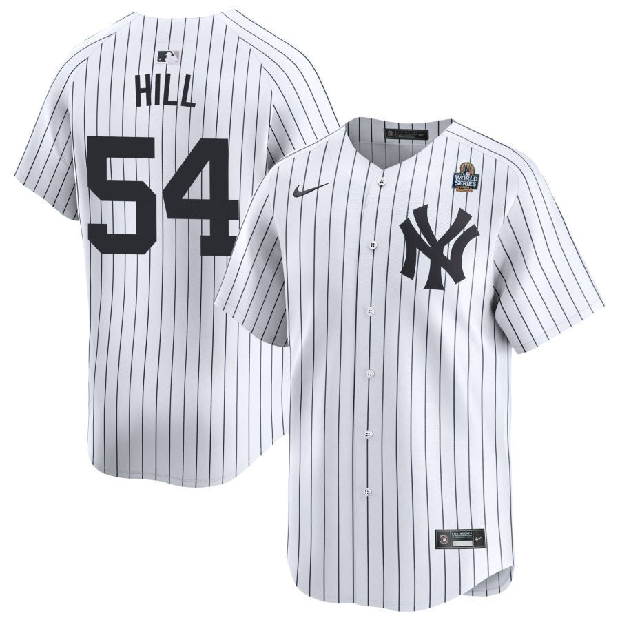 Tim Hill 54 New York Yankees 2024 World Series Home Limited Player Men Jersey - White