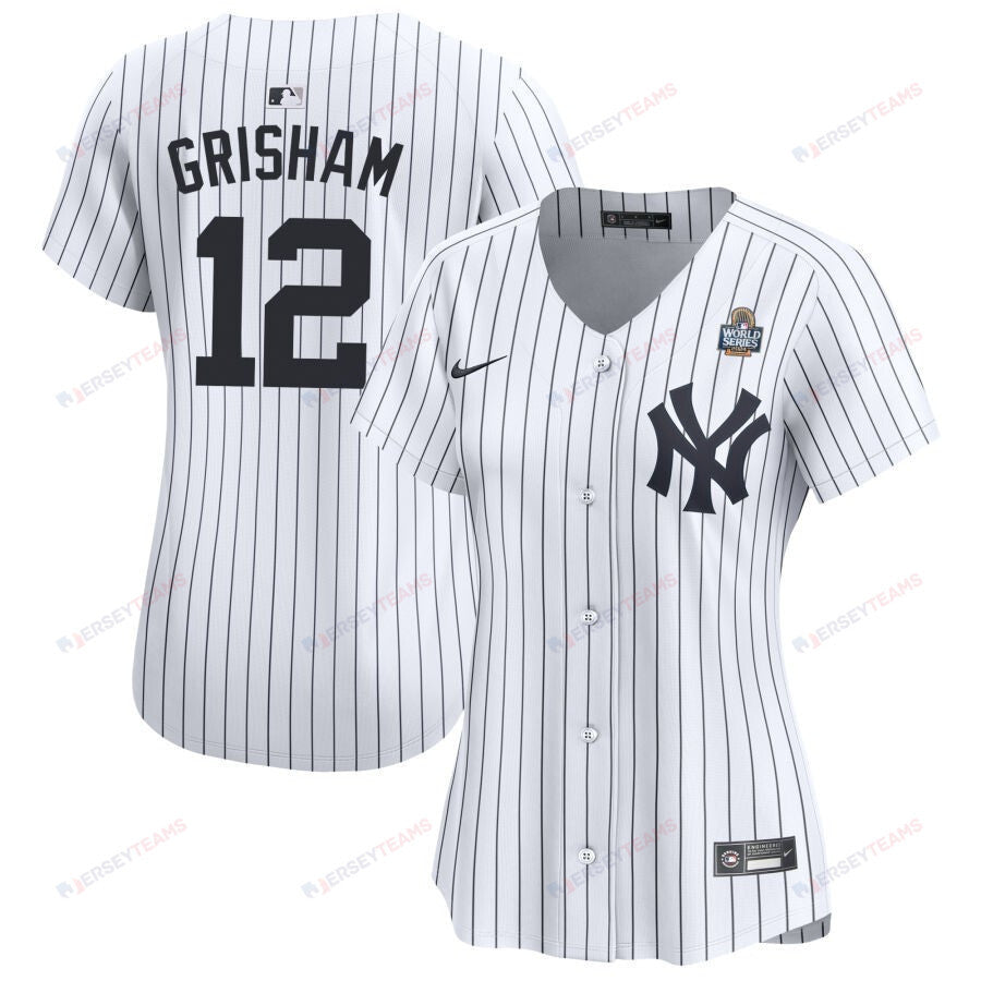 Trent Grisham 12 New York Yankees Women's 2024 World Series Home Limited Jersey - White