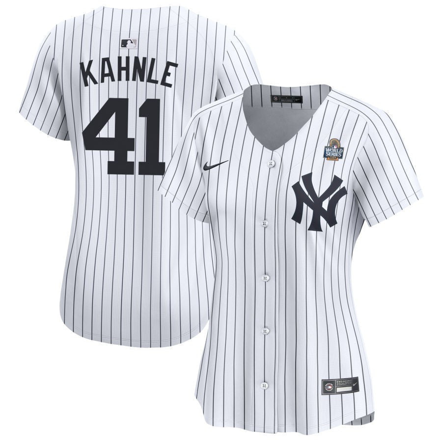 Tommy Kahnle 41 New York Yankees Women's 2024 World Series Home Limited Jersey - White