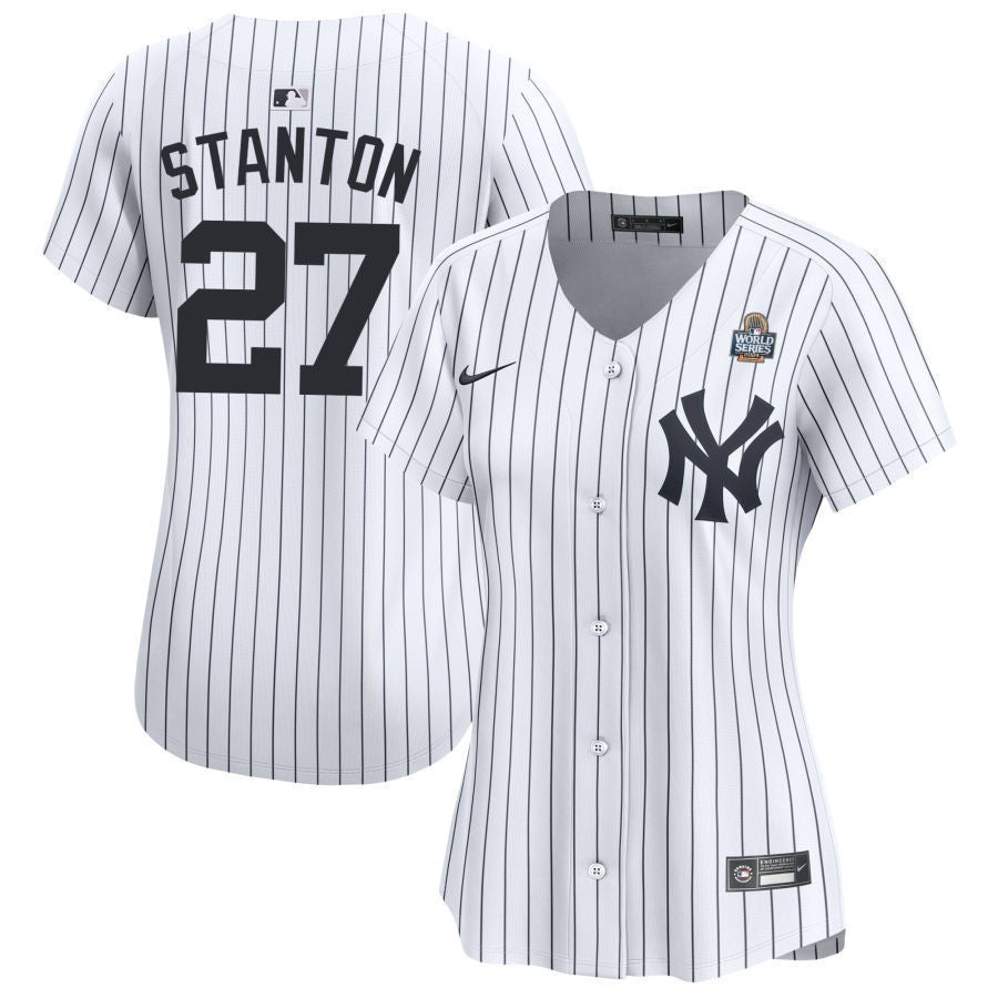 Giancarlo Stanton 27 New York Yankees Women's 2024 World Series Home Limited Jersey - White