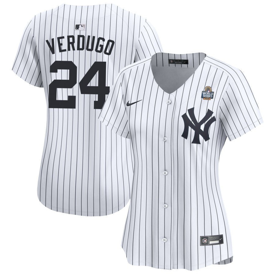 Alex Verdugo 24 New York Yankees Women's 2024 World Series Home Limited Jersey - White
