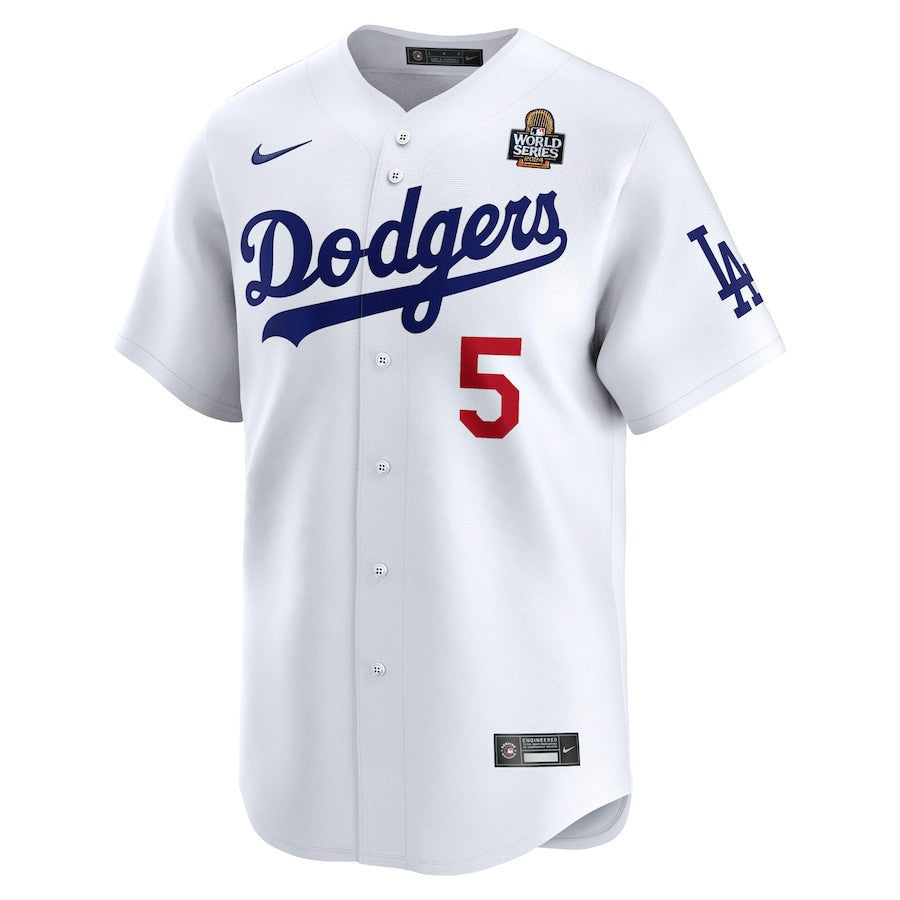 Freddie Freeman 5 Los Angeles Dodgers 2024 World Series Home Limited Player Men Jersey - White