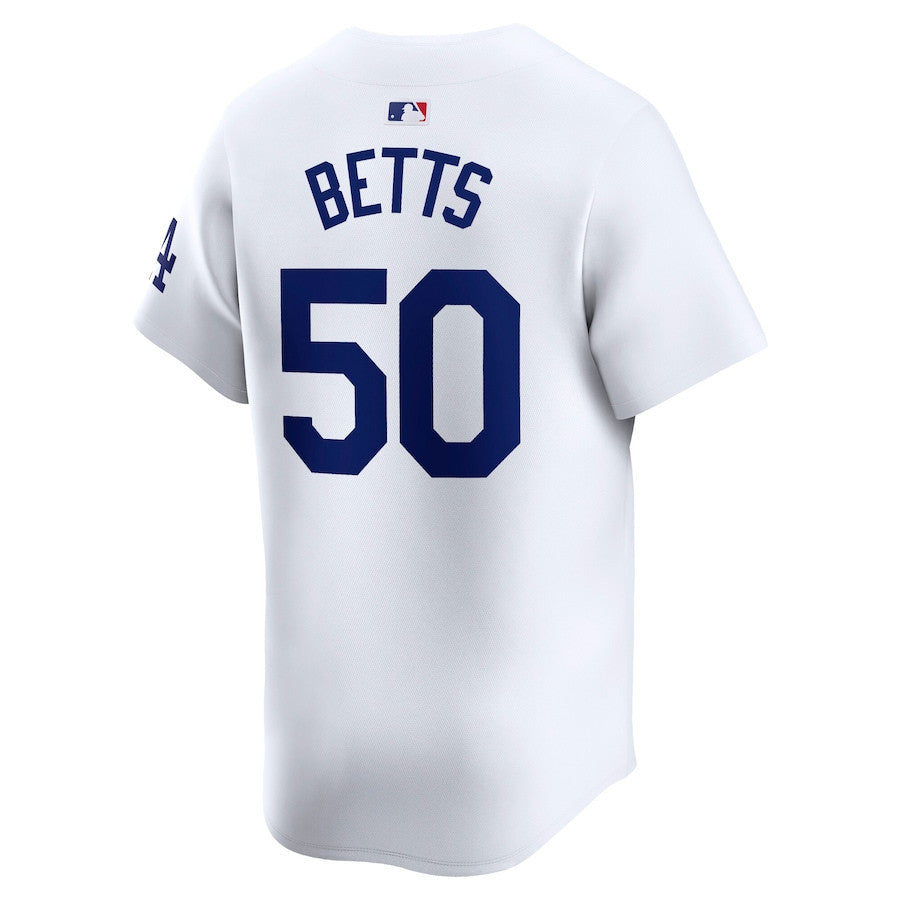 Mookie Betts 50 Los Angeles Dodgers 2024 World Series Home Limited Player Men Jersey - White