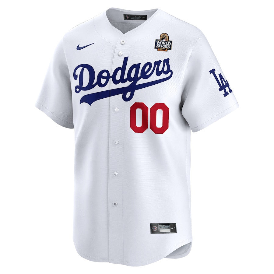 Los Angeles Dodgers 2024 World Series Home Custom Limited Men Jersey - White