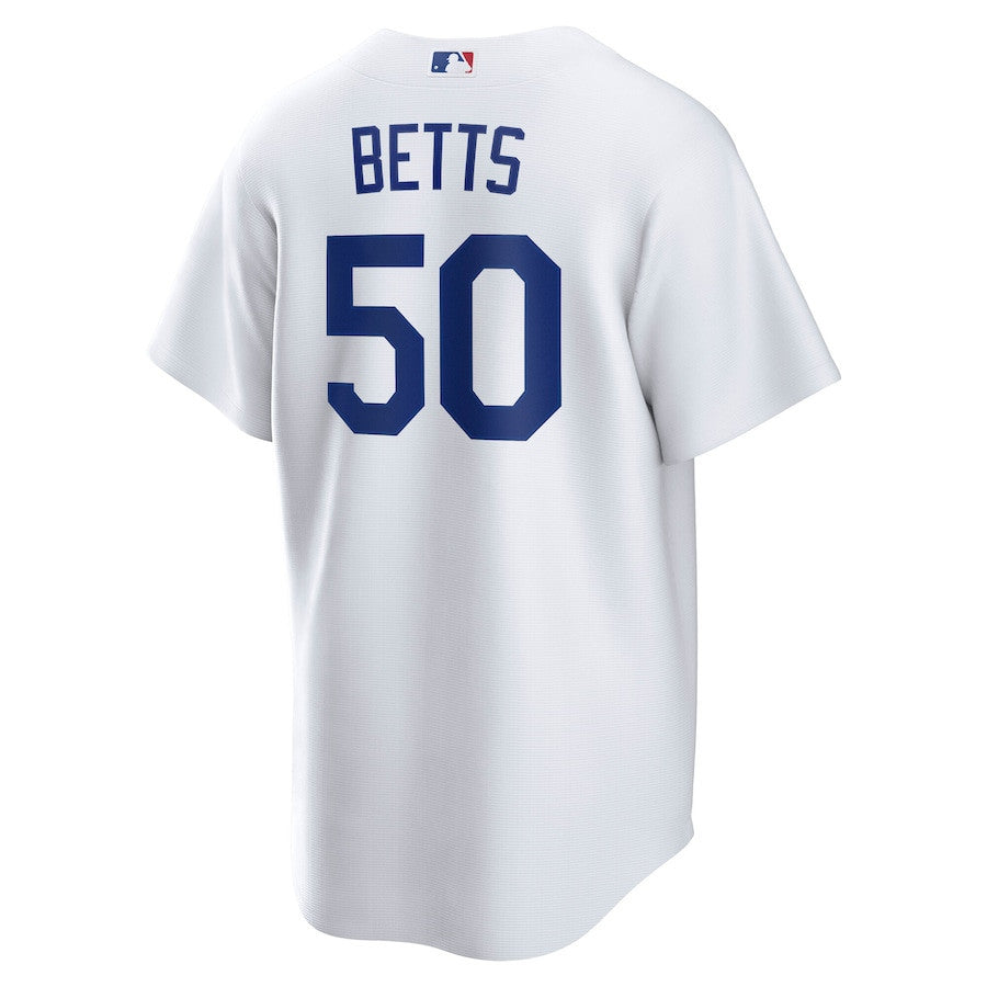 Mookie Betts 50 Los Angeles Dodgers 2024 World Series Home Player Men Jersey - White