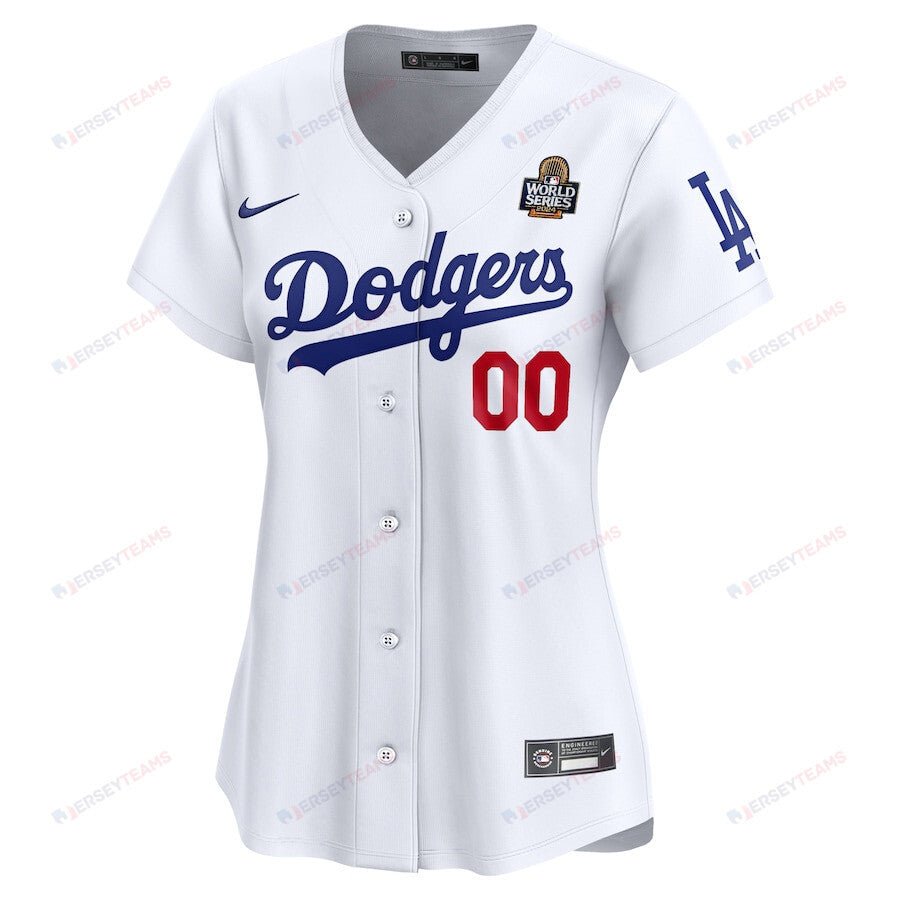 Los Angeles Dodgers Women's 2024 World Series Home Custom Limited Jersey - White