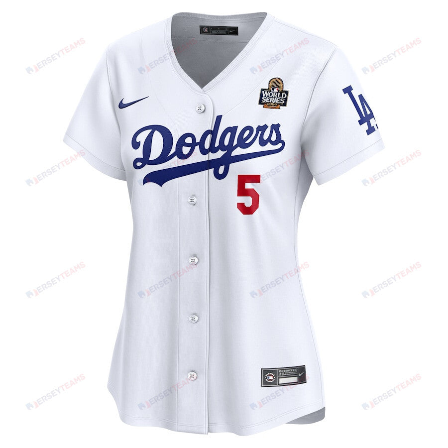 Freddie Freeman 5 Los Angeles Dodgers Women's 2024 World Series Limited Player Jersey - White