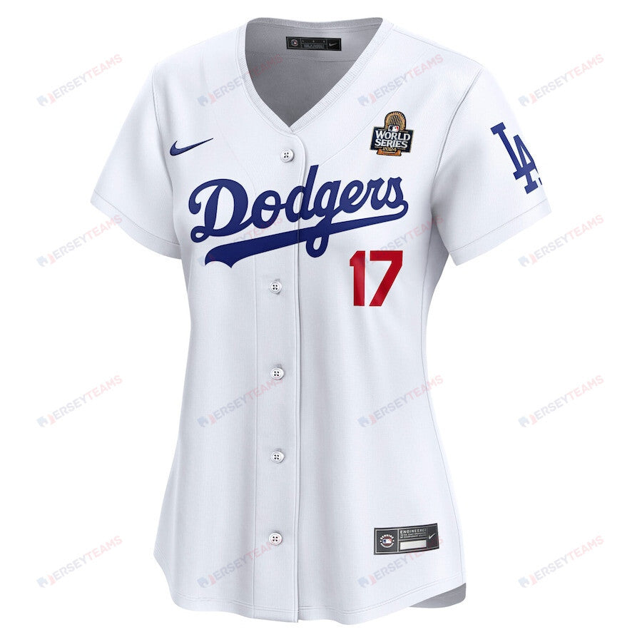 Shohei Ohtani 17 Los Angeles Dodgers Women's 2024 World Series Limited Player Jersey - White
