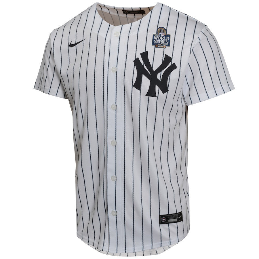Aaron Judge 99 New York Yankees 2024 World Series Home Game Player YOUTH Jersey - White