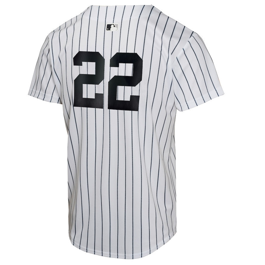 Juan Soto 22 New York Yankees 2024 World Series Home Game Player YOUTH Jersey - White