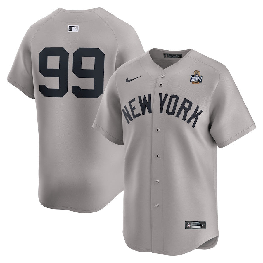 Aaron Judge 99 New York Yankees 2024 World Series Limited Player Men Jersey - Gray