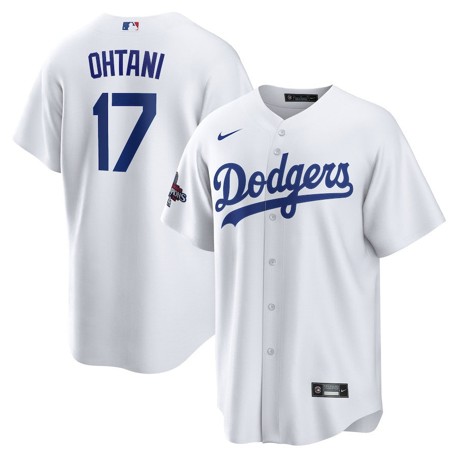 Shohei Ohtani 17 Los Angeles Dodgers 2024 World Series Champions Home Men Player Jersey - White