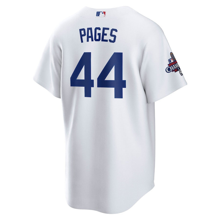 Andy Pages 44 Los Angeles Dodgers 2024 World Series Champions Home Men Player Jersey - White