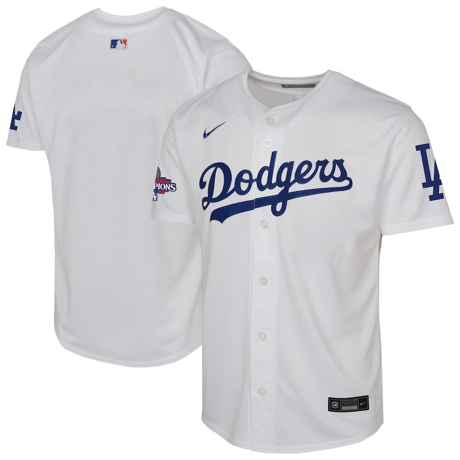 Los Angeles Dodgers 2024 World Series Champions Home Limited YOUTH Jersey - White