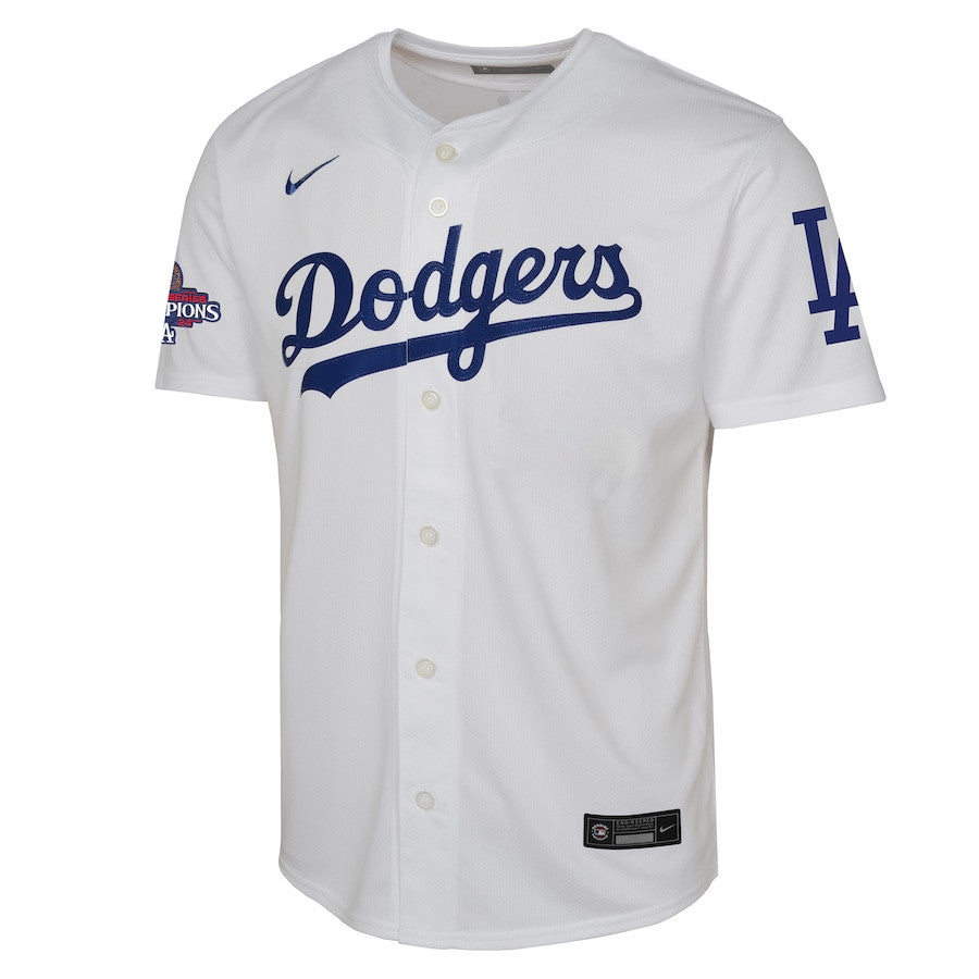 Los Angeles Dodgers 2024 World Series Champions Home Limited YOUTH Jersey - White
