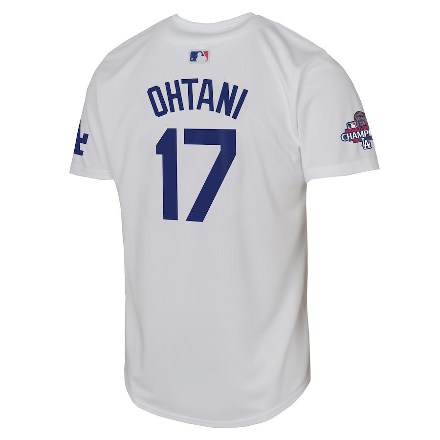 Shohei Ohtani 17 Los Angeles Dodgers 2024 World Series Champions Home Limited YOUTH Jersey - White