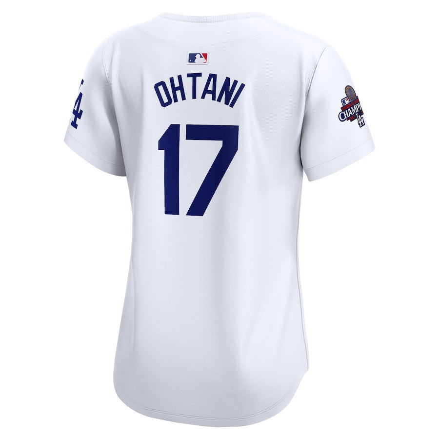 Shohei Ohtani 17 Los Angeles Dodgers Women's 2024 World Series Champions Home Limited Jersey - White