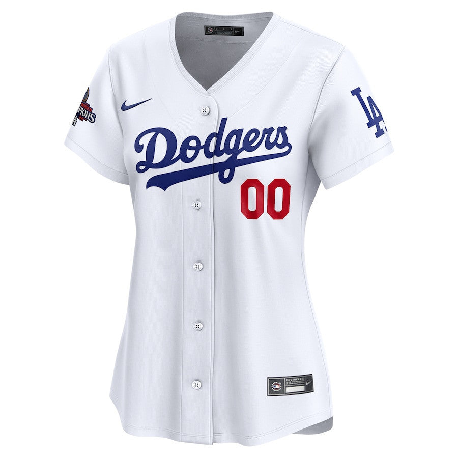 Los Angeles Dodgers Women's 2024 World Series Champions Home Custom Limited Jersey - White