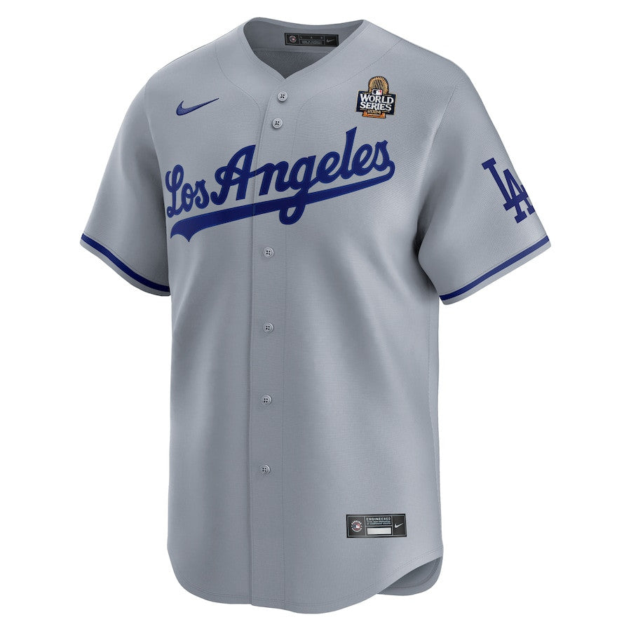 Los Angeles Dodgers 2024 World Series Road Limited Men Jersey - Gray